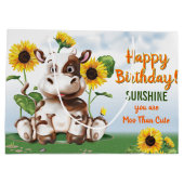 Bruin Jersey Koe Sunflower Kinderen Birthday Groot Cadeauzakje (Achterkant)