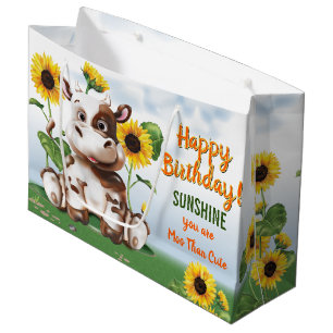 Bruin Jersey Koe Sunflower Kinderen Birthday Groot Cadeauzakje