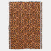 Bruin Kaleidoscoop Mandala Patroon Deken (Voorkant Verticaal)