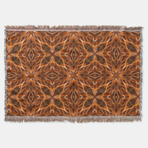Bruin Kaleidoscoop Mandala Patroon Deken