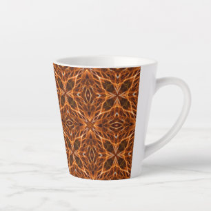 Bruin Kaleidoscoop Mandala Patroon Latte Mok