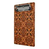 Bruin Kaleidoscoop Mandala Patroon Mini Klembord (Angled2)