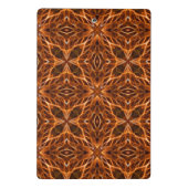 Bruin Kaleidoscoop Mandala Patroon Mini Klembord (Achterkant)