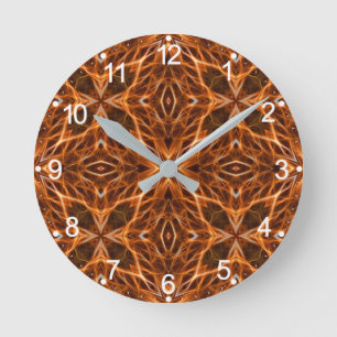 Bruin Kaleidoscoop Mandala Patroon Ronde Klok