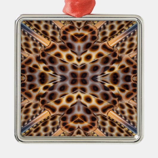 Bruin kaleidoscoop metalen ornament (Voorkant)