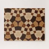 Bruin Kaleidoscope Geometrische vormen Patronen Legpuzzel (Horizontaal)