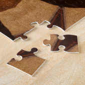 Bruin Kaleidoscope Geometrische vormen Patronen Legpuzzel (Zijkant)