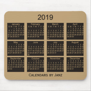 Bruin kalender 2019 door Janz-Muismat Muismat