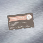 Bruin kalligrafie Schoonmaakmiddel voor imitatie Magnetisch Visitekaartje (Voorbeeld)