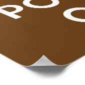 Bruin kalm en poep op Poster (Hoek)