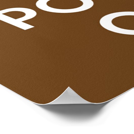 Bruin kalm en poep op Poster (Hoek)