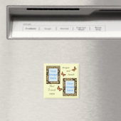 Bruin Kant Print Beste Vrienden Foto Magneet (Insitu (Vaatwasser))