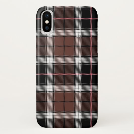 Bruin Karo Case-Mate iPhone Case (Achterkant)