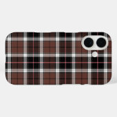 Bruin Karo Case-Mate iPhone Case (Achterkant (horizontaal))