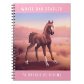 bruin kastanje veulen notitieboek (Voorkant)