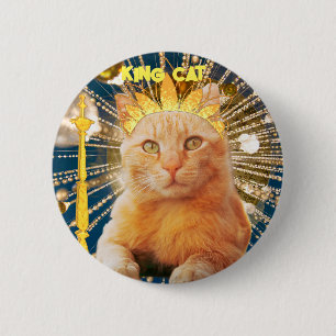 Bruin Kat Grappig Huisdier Liefhebbers Cool Modern Ronde Button 5,7 Cm