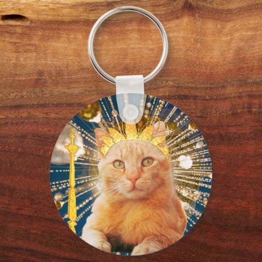 Bruin Kat Grappig Huisdier Liefhebbers Koel Modern Sleutelhanger (Achterkant)