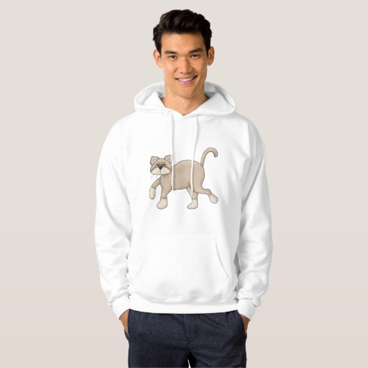 Bruin kattenwandelaars hoodie (Voorkant volledig)