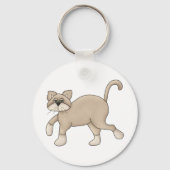 Bruin kattenwandelaars sleutelhanger (Achterkant)