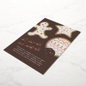 Bruin kerstkoekje Decoratieve Partij Uitnodiging (Gedraaid)