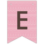 Bruin kerstkoekjesdecorcerende feestbanner vlaggetjes (Derde vlag)