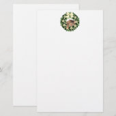 Bruin kerstmis briefpapier (Voorkant / Achterkant)