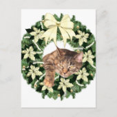 Bruin kerstmis feestdagenkaart (Voorkant)