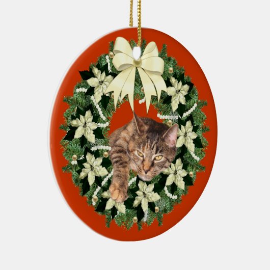 Bruin kerstmis keramisch ornament (Rechts)