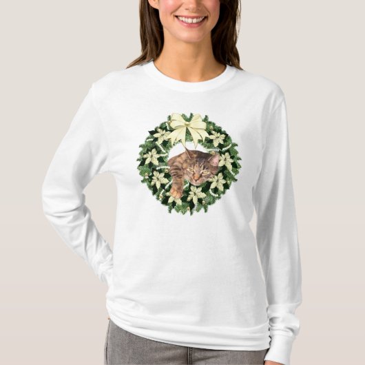 Bruin kerstmis t-shirt (Voorkant)