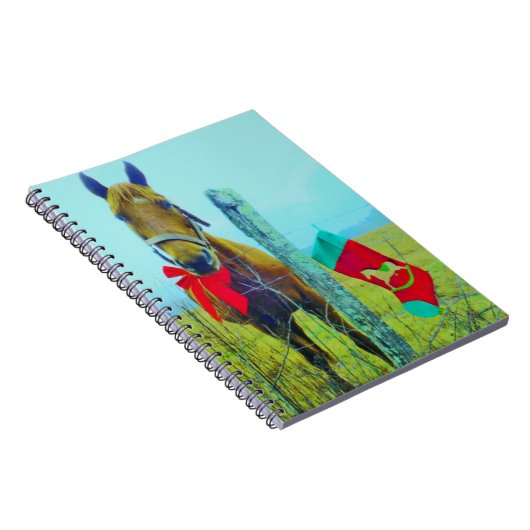 Bruin kerstpaard notitieboek (Rechterzijde)