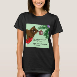 Bruin kerstsierkat t-shirt