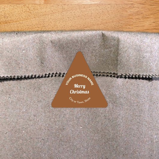 Bruin kerstvizierdriehoek Vorm Sticker
