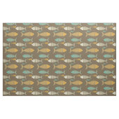 Bruin  keusch visweefsel stof (Fat Quarter)