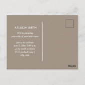 Bruin (kies uw kleur) Graduation Party foto Briefkaart (Achterkant)