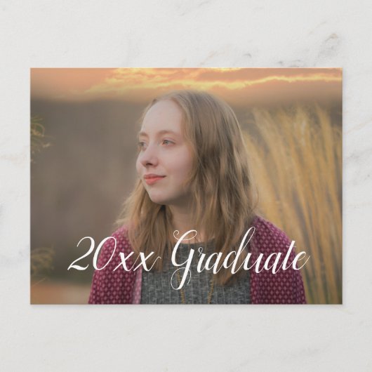 Bruin (kies uw kleur) Graduation Party foto Briefkaart (Voorkant)