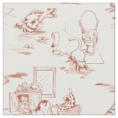 Bruin Kitty Kat Badkamer Toile Stof (Close Up)