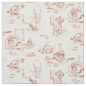 Bruin Kitty Kat Badkamer Toile Stof (Swatch)