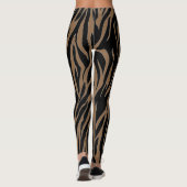 Bruin kleurenontwerp leggings (Achterkant)