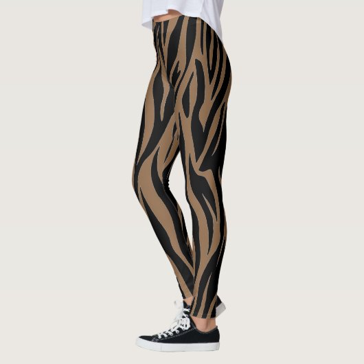 Bruin kleurenontwerp leggings (Links)