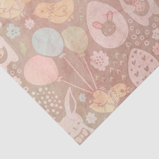 bruin kleurrijk Pasen Tissuepapier (Detail)