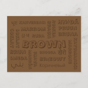 Bruin - Kleurtalen op Briefkaarten
