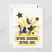 Bruin Koe 2 Briefkaart (Voorkant / Achterkant)