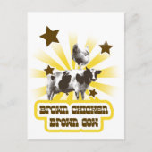 Bruin Koe 2 Briefkaart (Voorkant)