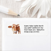 Bruin Koe Rundvee Boerderij of Ranch Sticker (Insitu)