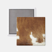 Bruin Koeienhuid afdrukken Magneet (Voorkant / Achterkant)