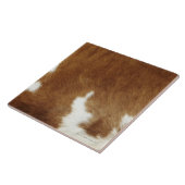 Bruin Koeienhuid afdrukken Tegeltje (Zijkant)