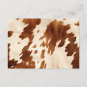 Bruin Koeienhuid Bruiloft RSVP Informatiekaartje (Achterkant)