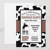 Bruin Koeienhuid Cowboy Birthday Kaart (Voorkant / Achterkant)