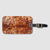 Bruin Koeienhuid Dierenprint Bagagelabel (Voorkant (horizontaal))