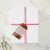 Bruin Koeienhuid Dierenprint Cadeaulabel (Met Touw)